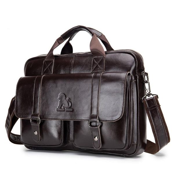 

старый лев новый мешок плеча кожаный mens портфель бизнес мода повседневная сумка первый слой кожи плеча перекинул компьютерная сумка