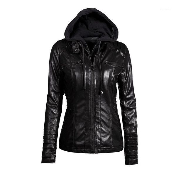 

women jackets gothic casual cool winter warm plus size punk slim hooded zipper pockets female overcoats fashion black coats1, Black;brown