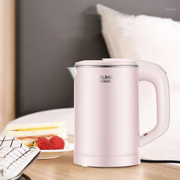 

0.6l mini electric kettle stainless steel 600w portable travel water boiler pot safety auto-off function1
