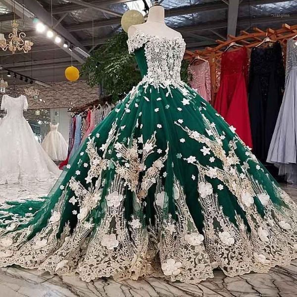 Abiti da festa 2021 Abito da sera di fascia alta Banchetto di lusso Verde Appliques in pizzo Abito da ballo con perline Abiti formali personalizzati1