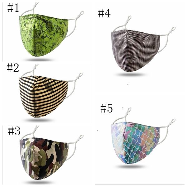 

breathable bling fashion face dustproof 5 styles protective cotton mask adjustable reusable masks yya418 120pcs