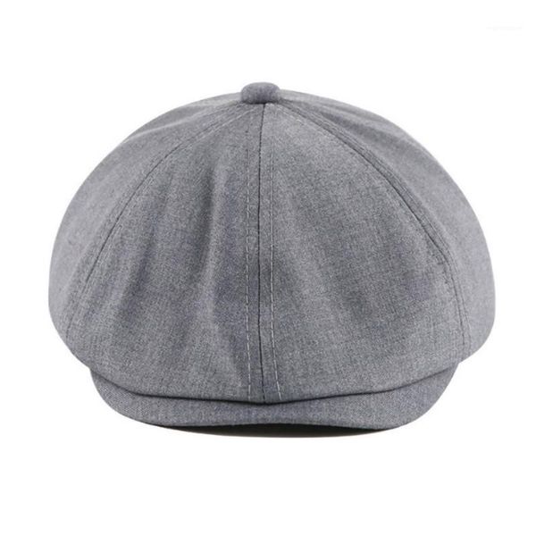 

blank old men beret hat vintage male flat cap spring summer retro cabbile ivy cap cotton breathable newsboy style visor bone1, Blue;gray