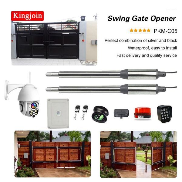 

300kgoutdoor automatic swing door opener motor double arm door openeroperator linear actuator access control monitoring optional1