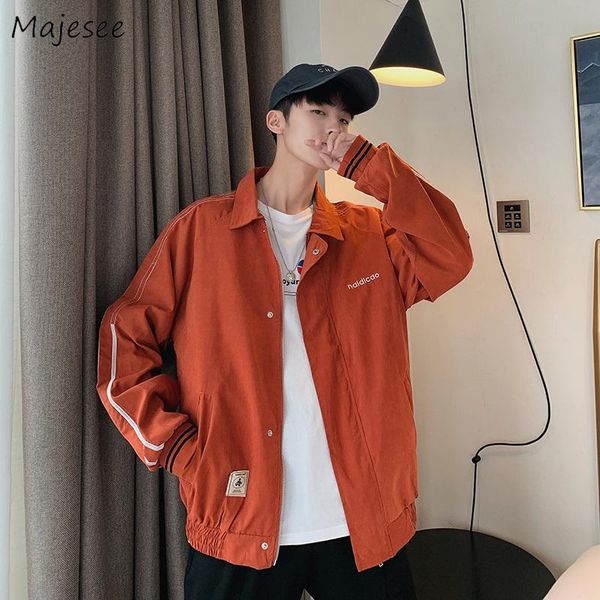

men jacket letter streetwear all match zipper mens jackets and coats harajuku clothes males loose korean style new fashion, Black;brown