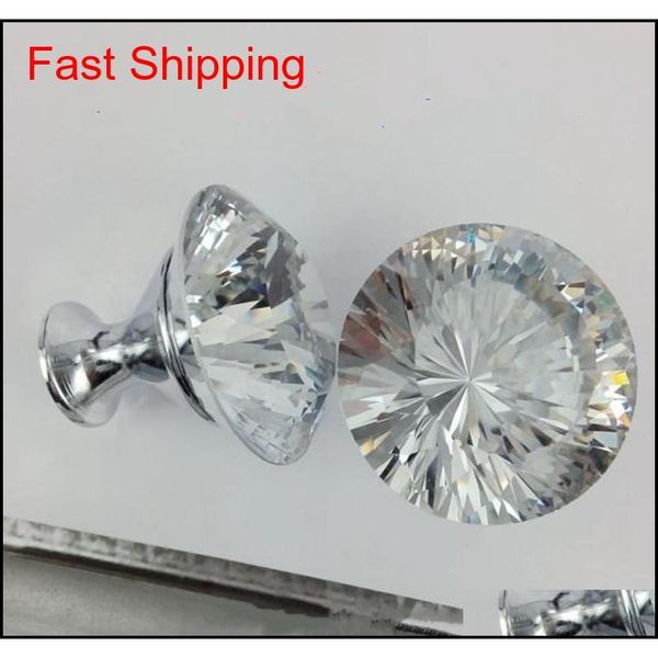 

40mm rhinestone dresser door handles knobs silver golden drawer cabinet pulls knobs modern fashion glass cry qylhhh packing2010