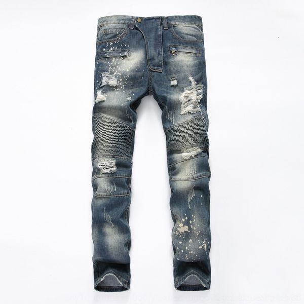 

tqyht джинсовая ткань и мотоциклы jeansjeans мужской jeansbroken модно l6dlk мотоцикл тонкого штуцера отверстие трубки промывают крупные муж, Blue