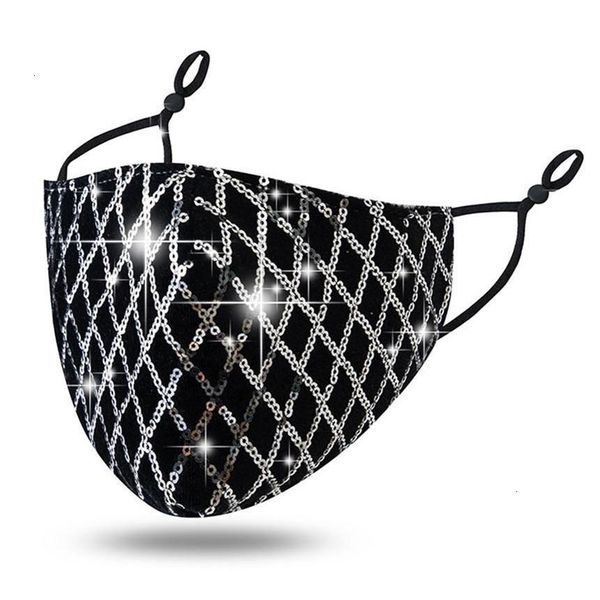 

fashion mask designer face masks bling rhinestone diamond facemask sequin decoration christmas dustproof breathable in stock 5 nkzd0