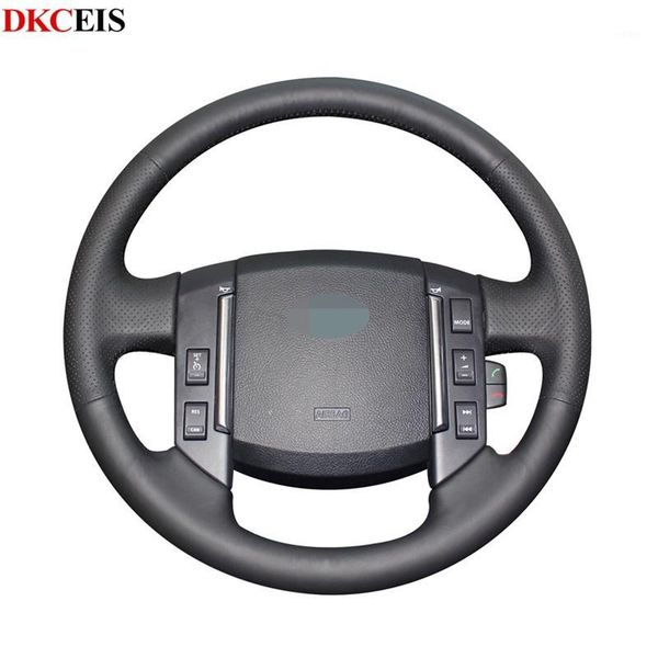 

car steering wheel cover for ander 2 2007-2012 diy hand-stitched black soft artificial leather steering wheel co1
