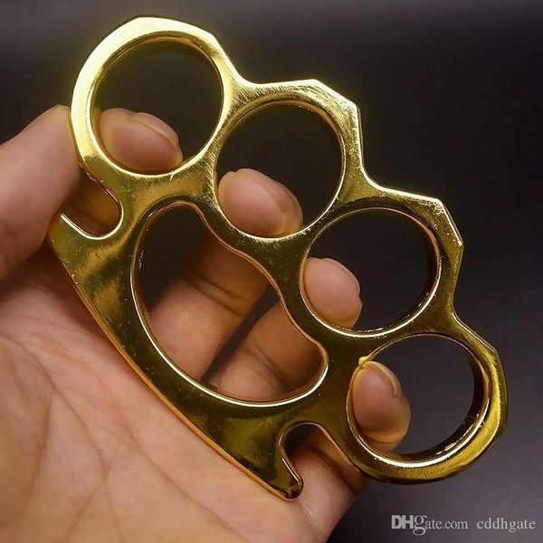 

new iron gilded thick steel brass knuckle duster 0252
