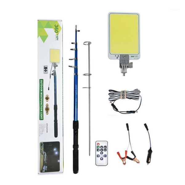 

portable lanterns searchlight lantern recargable led camping tent light floodlights 4.5m fishing rod home cob emergency lamp1