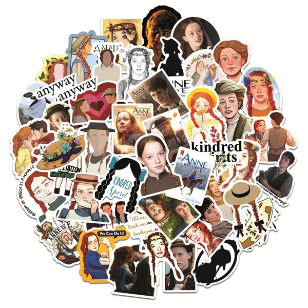 

american drama notebook stickers 50pcs anna girls star waterproof diy decals for racing skateboard games luggage helmet car guitar motorcycl