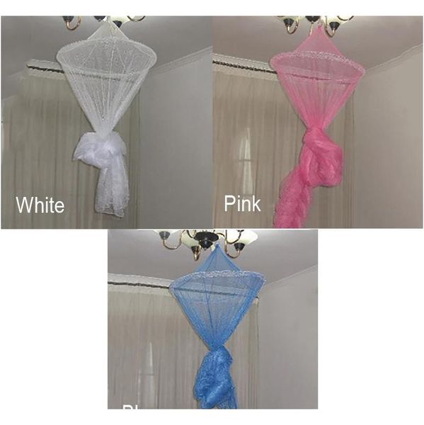 

3 цвета элегантные круглые кружевные москитные сеть насекомых кровать навес сеттинг занавес купола москитные сетки домашняя занавес комнаты