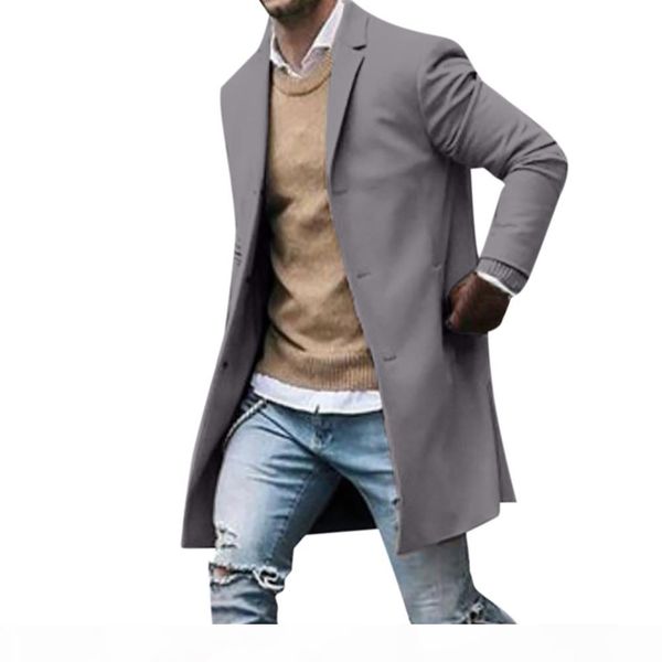 

new spring autumn trench coat men button long sleeve fitness clothing fashion streetwear men long coat chaqueta larga hombr, Tan;black