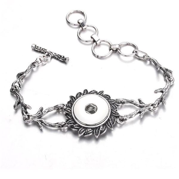 

fashion creative charms metal snap bracelet adjustable fit 18mm snap buttons snap jewelry bracelets for women jewelry w bbykcb, Golden;silver