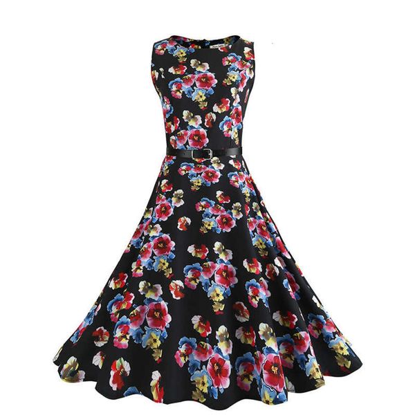 

skirt hepburn style closing s50 waist dress with belt, Black;gray