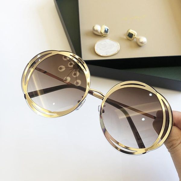 

sunglasses qpeclou 2021 oversized round women brand desigenr fashion flower sun glasses ladies luxury shades, White;black