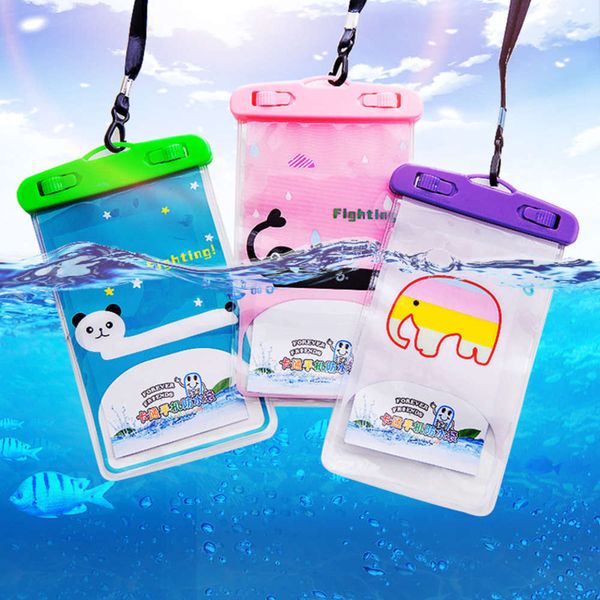 

cartoon bag new large outdoor p transparent waterproof mobile phone cover