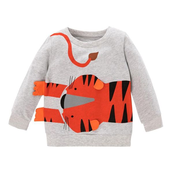 

jumping meters 2-7t new arrival sweatshirts for baby cotton clothes autumn winter animals sport shirts kids, Black