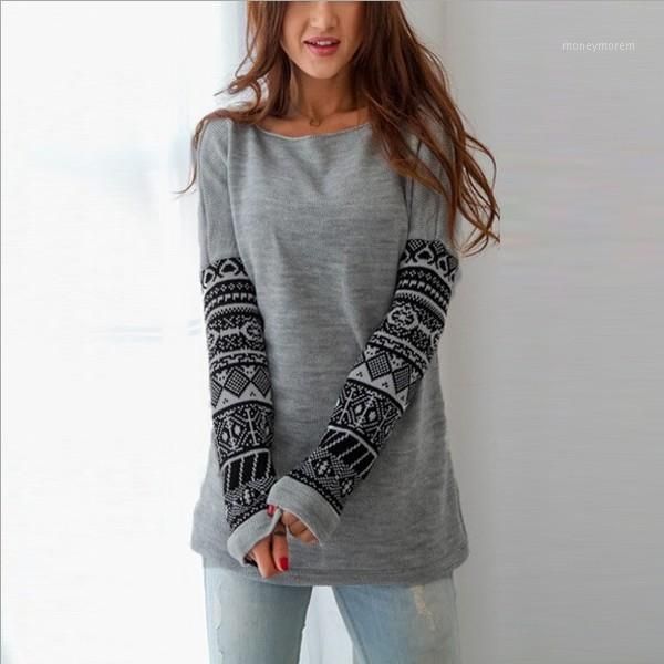 

2016 autumn and winter folk style brand women long sleeve sweatshirts hoodies grey+black casual long style exo kopo1