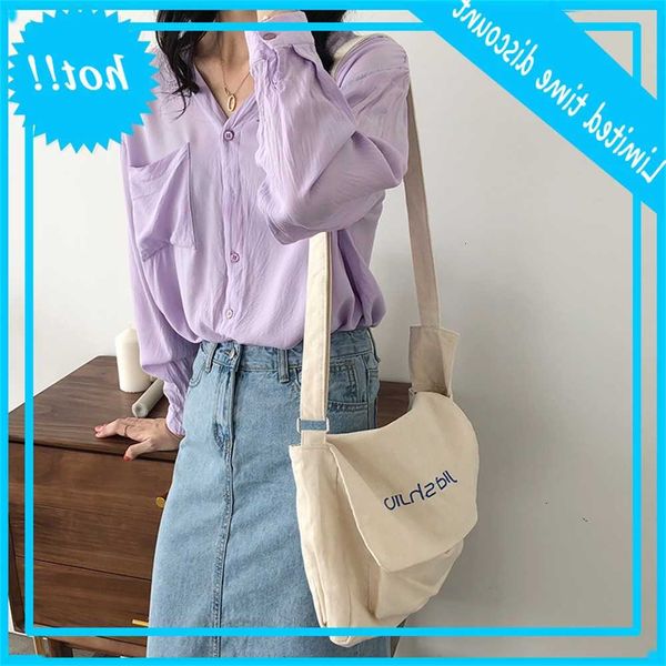 

c55 south korea harajuku ulzzang canvas one shoulder slanting across cloth bag