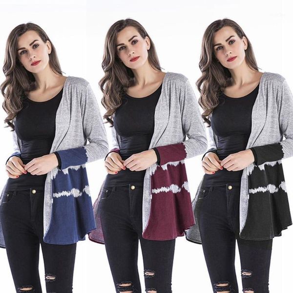 

autumn long sleeve loose knitted cardigan sweater fashion women cotton coat1, Black;brown