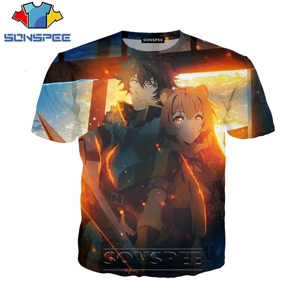 

the rising of the shield hero anime 3d print shirts horror anime funny men clothing