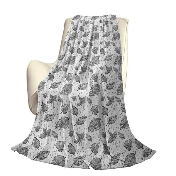 

doodle autumn foliage with waterdrips rainy autumn weather and natureoffice leisure blankets