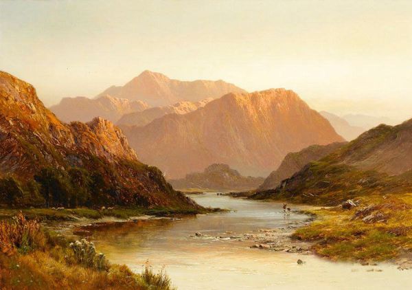 

nice landscape above glen falloch scotland with sunrise home decor oil painting on canvas wall art canvas pictures 201021