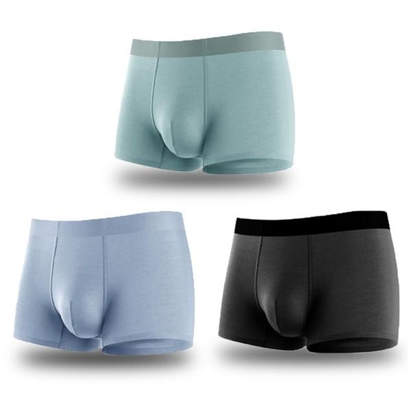 

boxer shorts seamless underwear mid-rise graphene men's underwear, Black;white