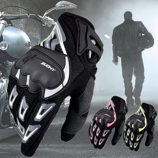 

сбой летний дышащий мотоцикл сенсорный экран guantes moto motorbike off-road racing reading full finger перчатки, Blue;gray