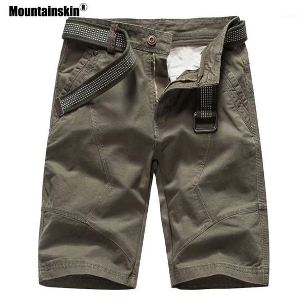 

men's shorts mountainskin 2021 summer mens cargo brand army tactical men cotton loose work casual short pants sa6941, White;black