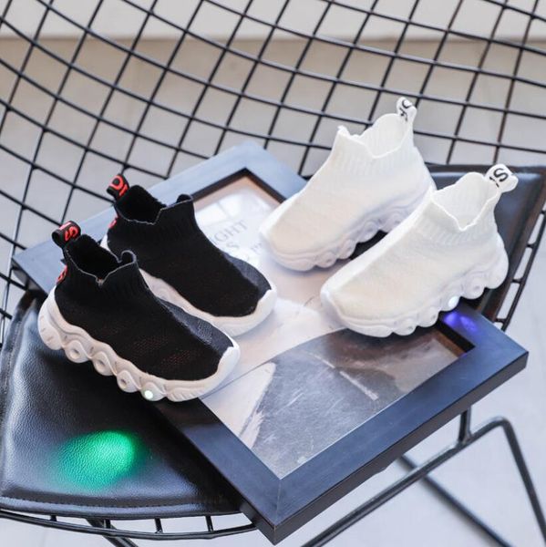 

размер 21 30 детская обувь светящиеся кроссовки для детей малышей для девочек обувь светодиодные кроссовки для мальчиков для девочек детская, Black