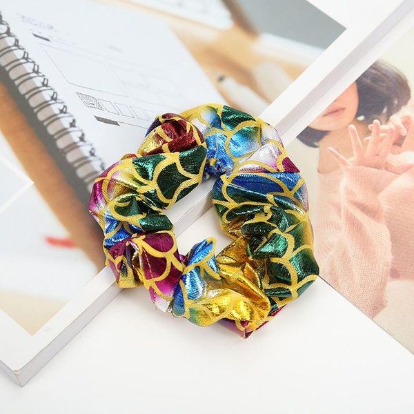 

новая мода блестящие волосы scrunchies для женщин девушки русалка pattern волос галстуки хвостик держателя bands elastic волос аксессуары кп