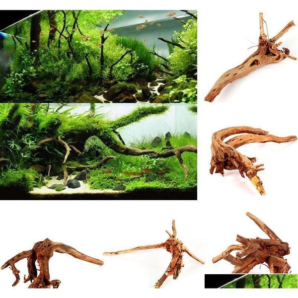 

wholesale-driftwood aquarium ornament stump cuckoo root tree trunk decor fish tank ornamental fish bow aquarium decorationl exzjs