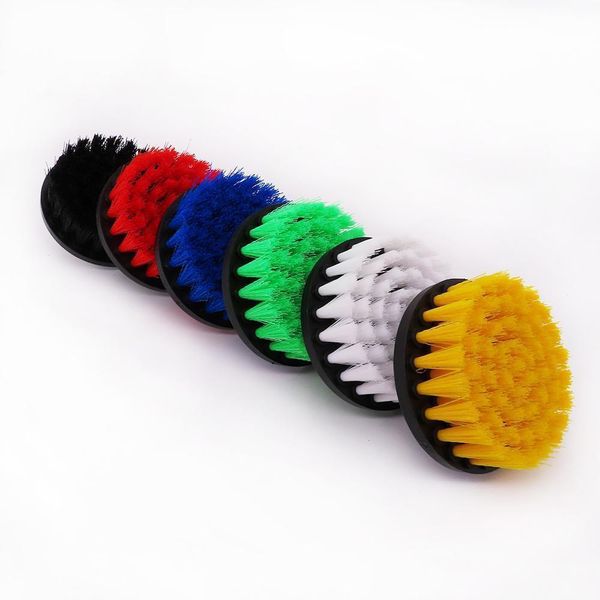 

5inch 4pcs electric drill brush kit power scrubber cleaning brush for shower bathroom car leather plastic nylon brushes set q jllydm