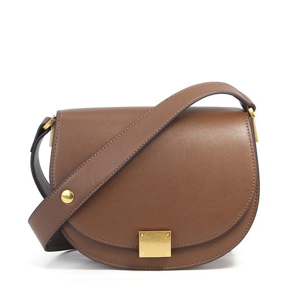 

zency soft cowhide leather retro women crossbody bag elegant lady shoulder messenger bags black dark brown date bag c0121