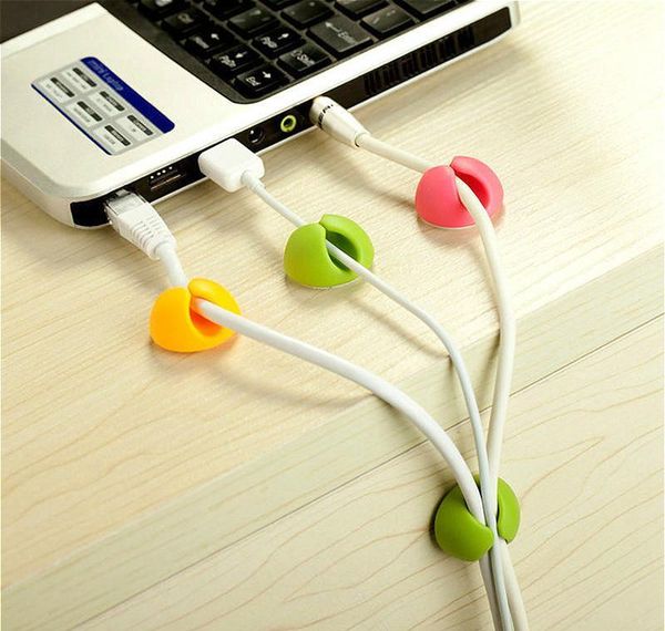 

5pcs solid desk set wire clip organizer office accessories bobbin winder wrap cord cable manager for mouse jlldpt dayupshop