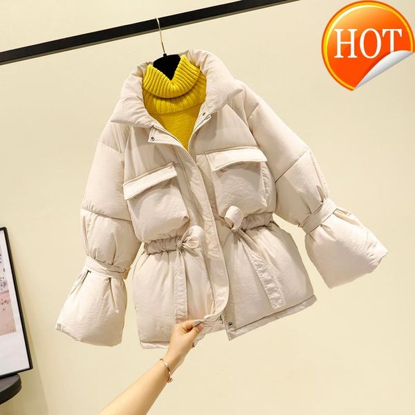 

jacket women winter clothes 2021 loose parka women coat short korean jacket warm parkas manteau femme x1332, Black