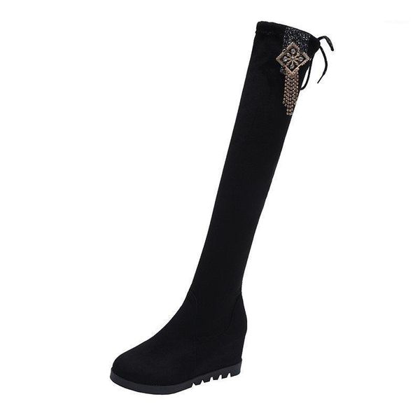 

2020 women's long tube boots classic black winter leather boot lady stylish england style riding boots mid heels slip-on shoes1