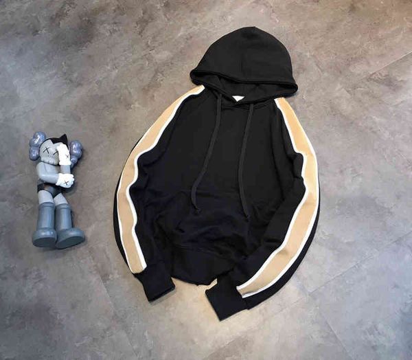 

new family reflective hoodie in autumn and winter tide cotton wool ring couple, Black
