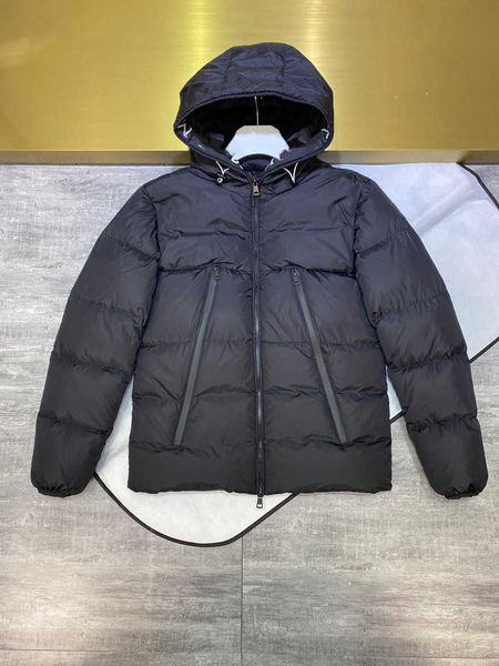 

men's warm thick coat, hooded winter high-quality outdoor short, black, novel