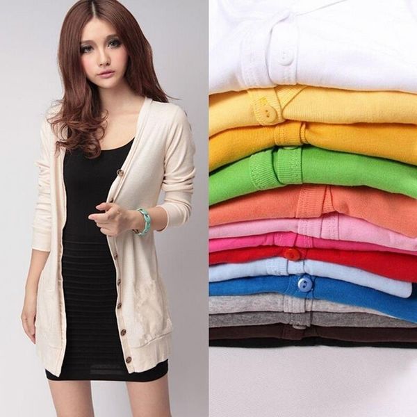 

2020 spring candy color long sleeve cute kawaii sweater cardigan female women jacket women cardigan girl sweater college style1, White