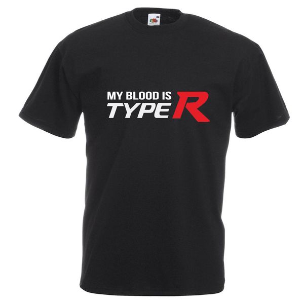 

new summer tee shirt my blood is type r t-shirt - японский автомобиль civic type r автомобиль t shirt tee new прохладный футболка спортивная