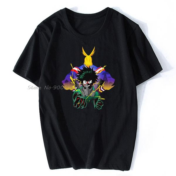 

sport novelty my hero academia all might t shirt men short sleeve summer anime manga midoriya izuku t-shirt fitted cotton tee