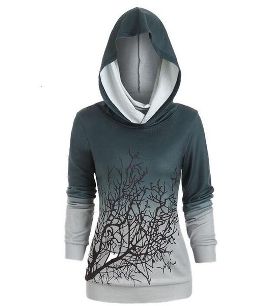 

fashion new womens long sleeve pullover hoody sports outdoor character hoodies & sweatshirts gradient gift size -5xl, Black