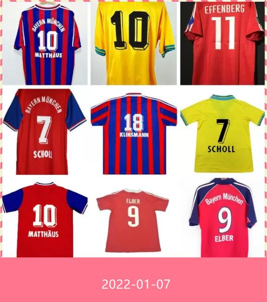 

2001 2000 1993 1995 1997 club retro soccer scholl jerseys vintage elber matthaus lizarazu remberg hargreaves klinsman football shirt kits, Black;yellow