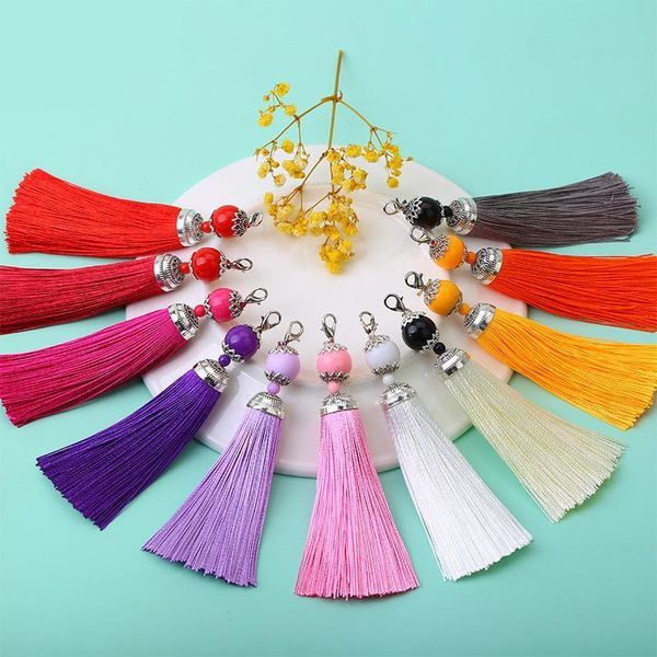 

5pcs polyester hanging tassel key jewelry diy crafts supplies hand making charms pendants tassels beaded fringe h qyldbh