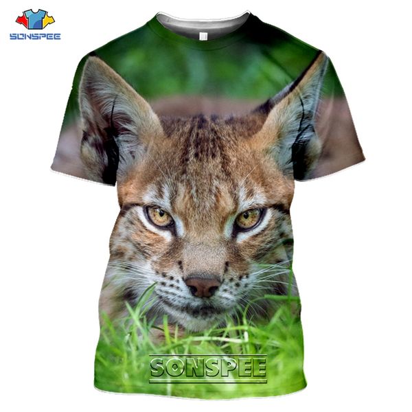

animal lynx cat 3d print shirts horror oversized harajuku men clothing