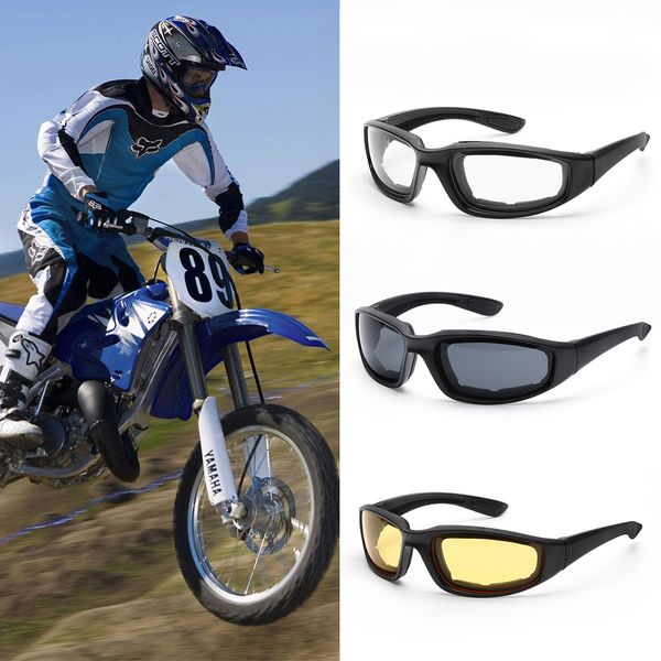 

tool 1pc eye windproof padded glasses resistant comfortable wind dustproof jetski outdoor motorcycle protection riding hedpe, White;black