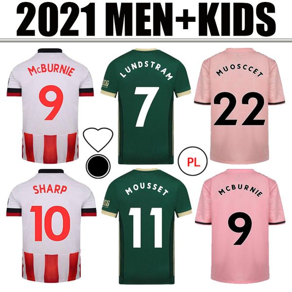 

20 21 new soccer jerseys berge mousset united 2020 2021 mcburnie lundstram fleck men kids kit football shirt norwood sharp jersey, Black;yellow